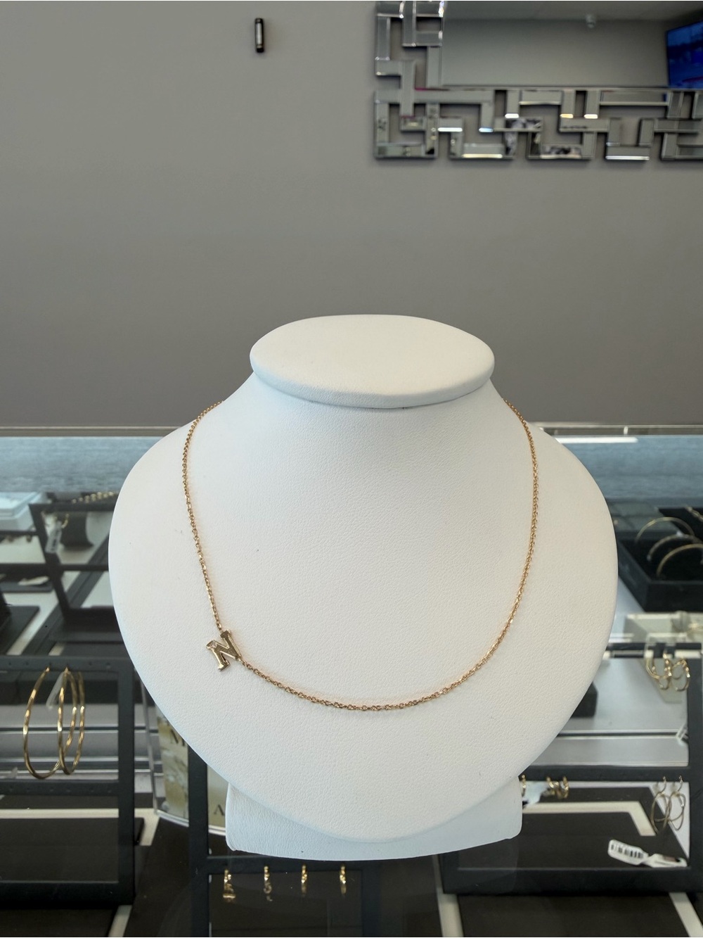 14K Gold Initial 'N' Necklace - ANZIE - Picture 1 of 8